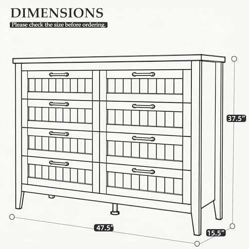 GarveeHome 8 Drawer Dresser - Image 2