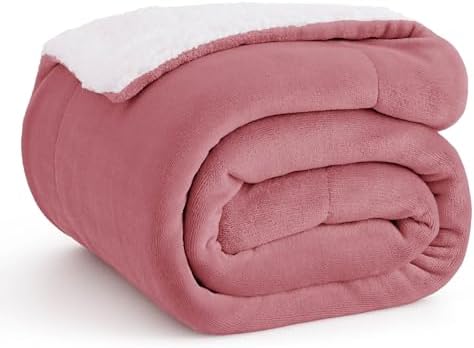 Bedsure GentleSoft Sherpa Fleece Twin Size Blanket by BEDSURE