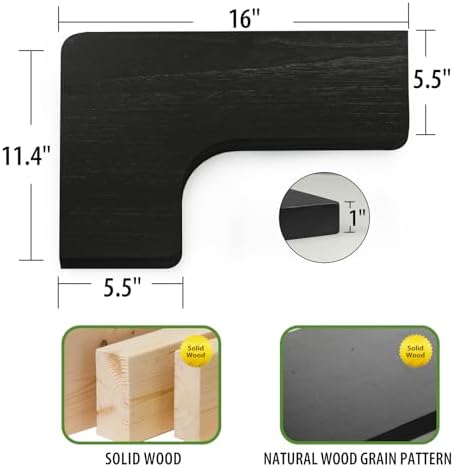 Corner Floating Shelves Wall Mount Shelf Solid Wood - Image 3