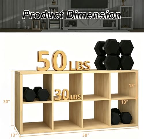 CTESNE【Wooden Thick Frame 8 Cube Storage Organizer Shelf - Image 3
