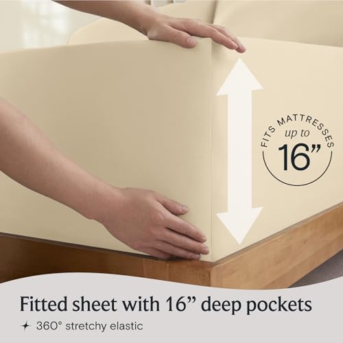 Split King Sheets for Adjustable Bed, Soft Deep Pocket Bed Sheets Set - Image 6