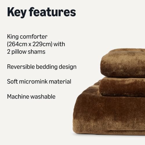 Amazon Basics Reversible Sherpa Comforter Set - Image 2