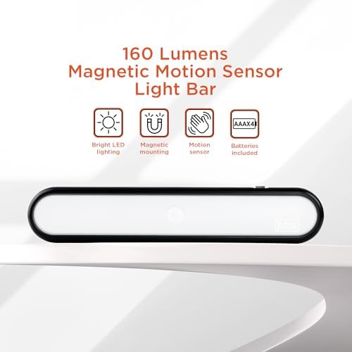 BLACK+DECKER 160LM LED Light Bar, Touchless Motion Sensor, Magnetic Mount - Image 2