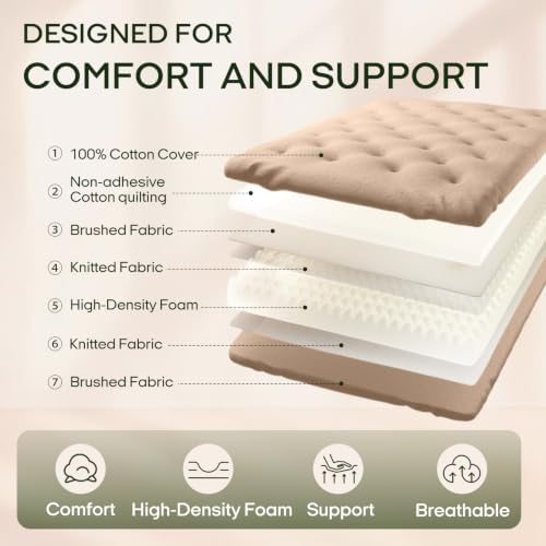 ZonLi Japanese Floor Futon Mattress 100% Cotton Washable Cover Foldable - Image 4