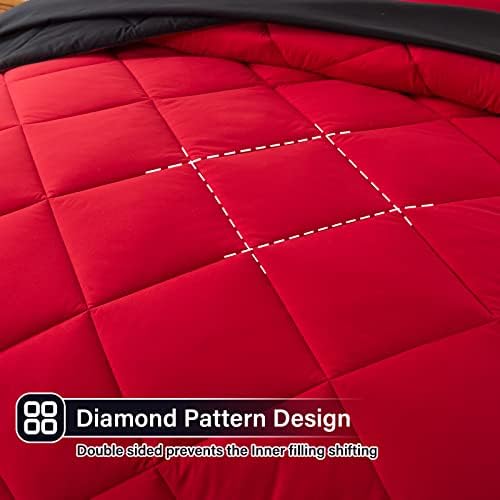 7pcs Reversible Comforter Set Full Down Alternative Bedding Sets - Image 3