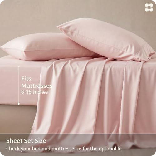 Bedsure PureWoven 100% Rayon Derived from Bamboo, Queen Sheets, 4 Pieces - Image 5