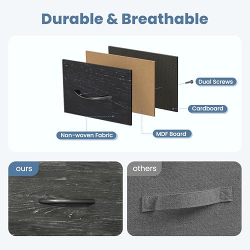 DUMOS Dresser for Bedroom with 8 Fabric Drawers, Wide Fabric Dresser - Image 4