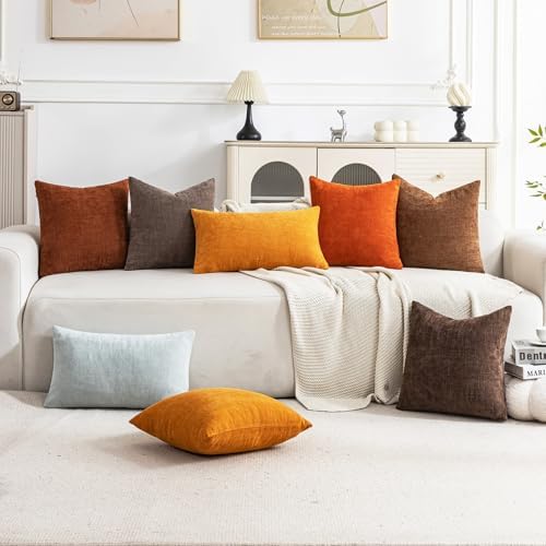 Set of 4 Soft Textured Decorative Throw Pillow Covers 18x18 Inch Cozy Farmhouse - Image 2