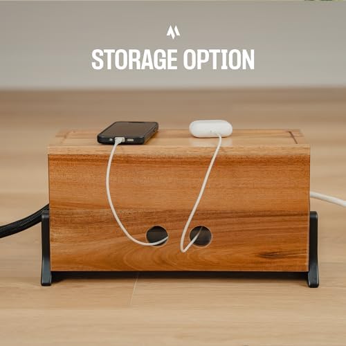 COREMINDED Extra Large Cable Management Box, Wood Cord Hider Box & Organizer - Image 6