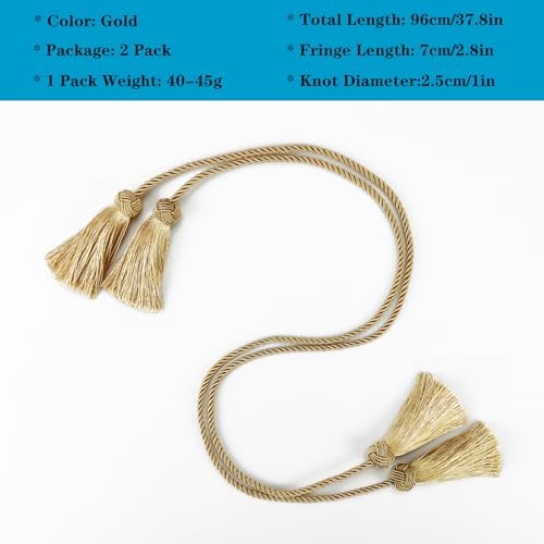 Elegant Tassel Curtain Tiebacks Rope Curtain Tie Backs - Image 4