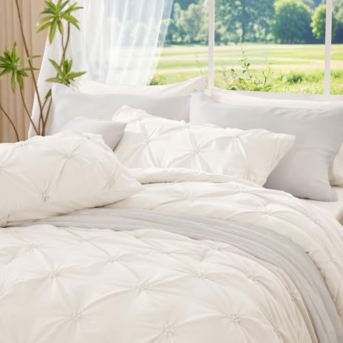 BEDELITE Twin Comforter Set Cream White, Fluffy & Soft Comforter - Image 6