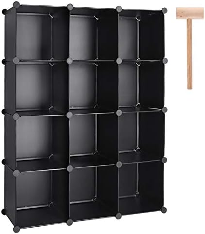 Cube Storage Organizer, 12-Cube DIY Plastic Closet Cabinet Modular Bookcase by Worththetrustofeverycusto