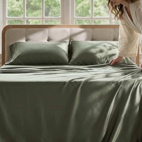 EverGrace 100% Rayon from Bamboo Sheet Set, King Size, Dried Thyme - Image 4