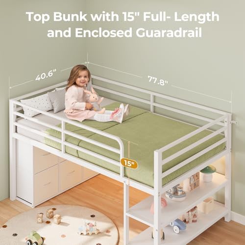 ADORNEVE Low Loft Bed Twin Size - Image 4