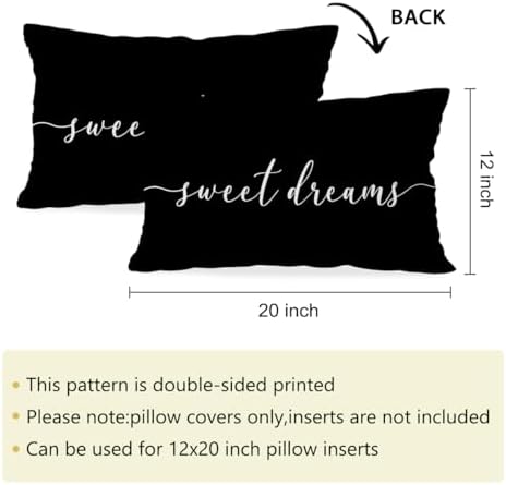 HONLUNG Black Decorative Pillow Covers, Decorative Pillows - Image 5