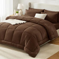 HIMEET King Size Comforter Set Brown, 7 Pieces Bed in a Bag by Unknown