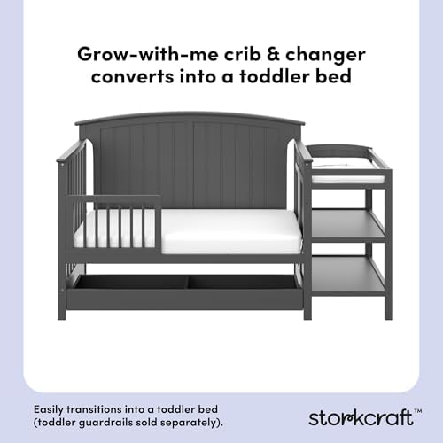 Storkcraft Steveston 5-in-1 Convertible Crib & Changer - Image 4