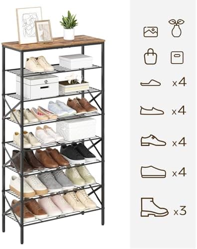 8 Tier Shoe Rack, Shoe Storage Organizer, Large Capacity Shoe Shelf Holds 32 - Image 4