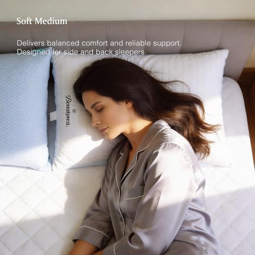 Beautyrest Luxury Cooling Pillows King Size Set of 2 Down Alternative - Image 3