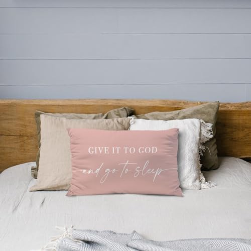Knibeo Give It to God and Go to Sleep, Decorative Pillows Cover - Image 3