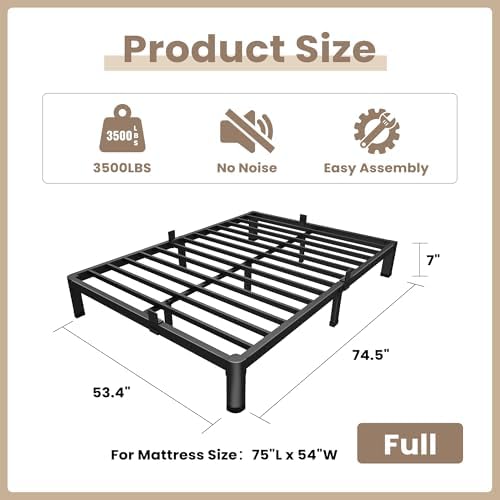 7 Inch Full Bed Frame Low Profile - Image 2