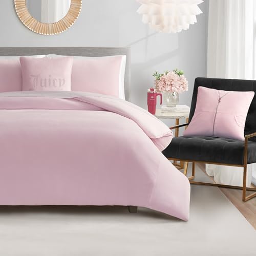 Juicy Couture Marshmallow Pink Velour King Comforter Set by JuicyCouture
