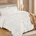 Andency Twin-XL Pinch Pleat Ivory Comforter Set 2 Piece Bedding by Andency