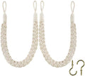 Home Queen Hand Braided Curtain Tie Back, Buckle Holdback Drapery Curtain by HomeQueen
