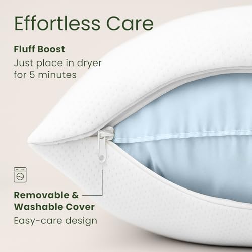 Sleepavo Memory Foam Pillows Queen Size Set of 4, Bed Pillows - Image 7