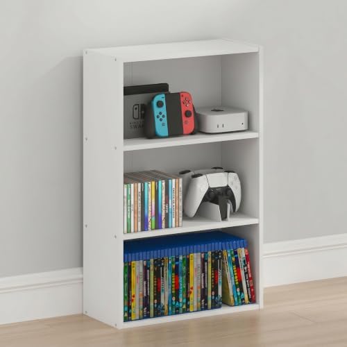 Furinno Basic DVD Shelf, 3-Tier CD Rack, Cube Storage - Image 5