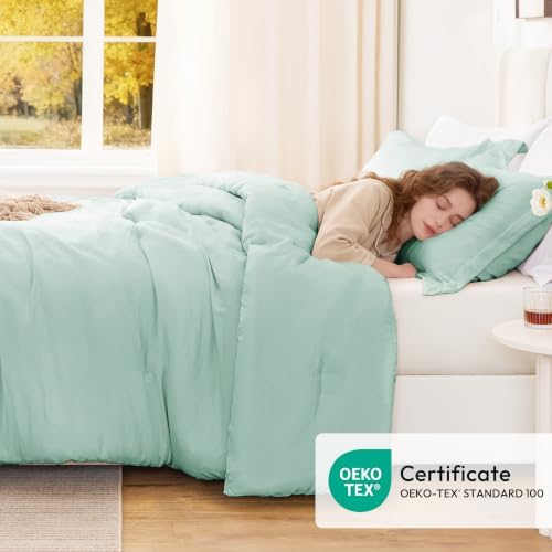 Love's cabin Aqua Full Comforter Set, 3-Piece Prewashed Bed Set - Image 5