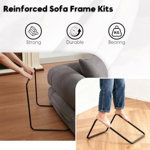78" Convertible Futon Sofa Bed, Boneless Couches - Image 5
