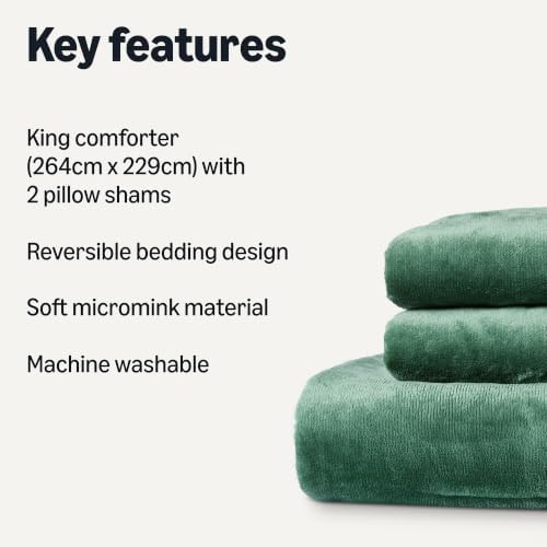 Amazon Basics Reversible Sherpa Comforter Set - Image 2