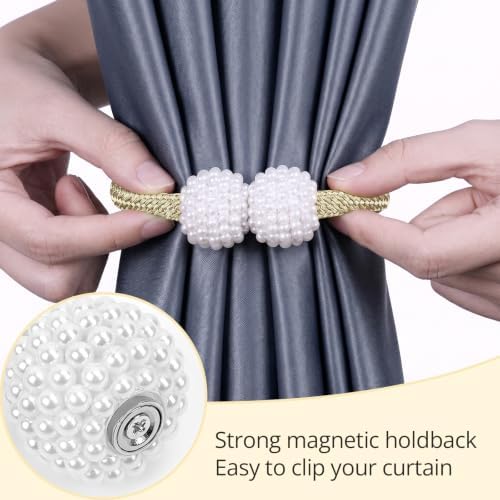 6 Pack Grey Magnetic Curtain Tiebacks - Image 4