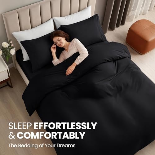 Duvet Cover Queen, 4 Piece Set, Extra Soft - Image 4