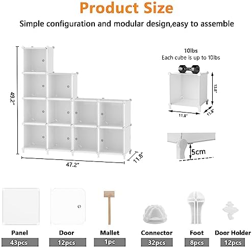 AWTATOS 12 Cube Storage Organizer, Closet Storage Shelves - Image 3