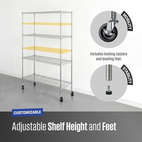 SafeRacks 4-Tier Wire Shelving - Image 6