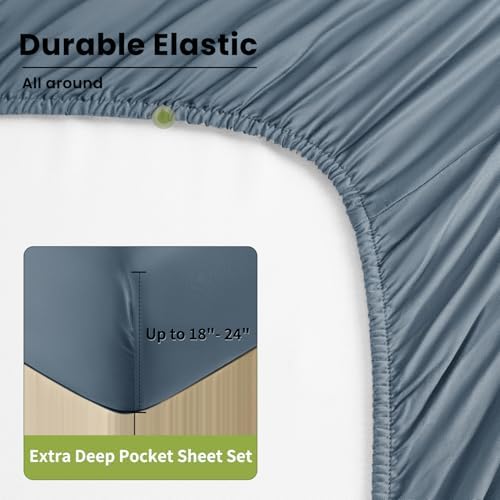 Shilucheng 100% Viscose Derived from Bamboo_Sheets, Extra Deep Pocket - Image 7