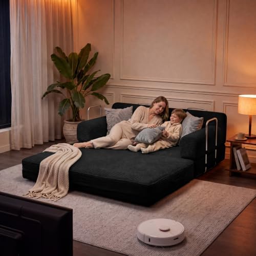 Convertible Futon Sofa Bed, Boneless Couch - Image 2
