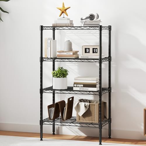 DUMOS 4-Tier Metal Storage Shelves, Shelving Unit, Storage Rack, 23.3" W - Image 2