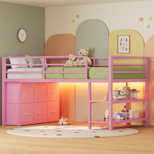 ADORNEVE Low Loft Bed Twin Size by ADORNEVE