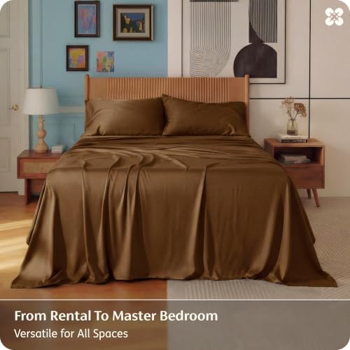 Bedsure PureWoven Rayon Derived from Bamboo, California King Sheet Sets - Image 4
