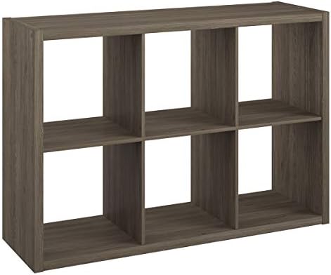 ClosetMaid Decorative Open Back 6-Cube Storage Organizer, Graphite Gray by Unknown