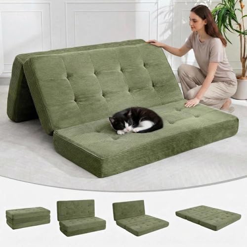 Folding Mattress, 6 Inch Thickness Tufted Folding Mattress by Unknown