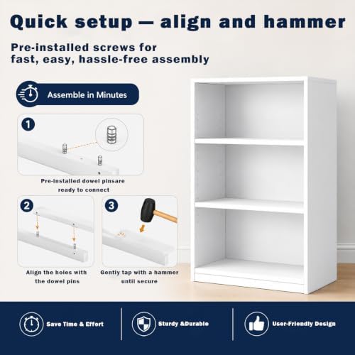 3-Tier Bookcase, 71 Inches - Image 4