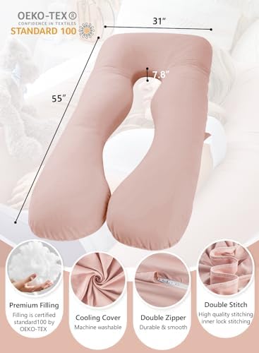 Cooling Pregnancy Pillows for Sleeping, Maternity Body Pillow for Pregnant Woman - Image 5