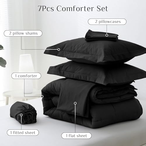 JOLLYVOGUE King Comforter Set, Ultra-Soft Bed in a Bag King Size 7 Pieces - Image 5