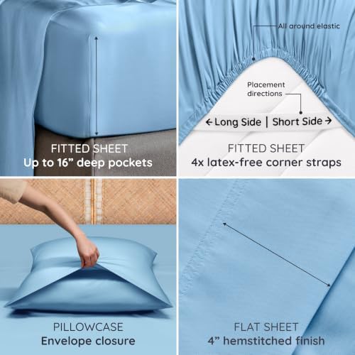 Bambaw California King Sheet Set 4pcs – 100% Viscose Derived from Bamboo Sheets - Image 5