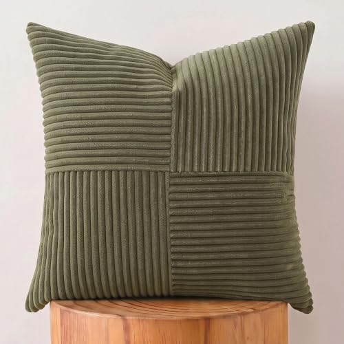 Fancy Homi Olive Green Big Decorative Throw Pillow Covers 24x24 Inch by Fancy+Homi