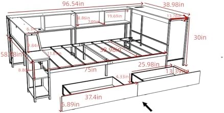 Bellemave Twin Corner Bed Frame - Image 2
